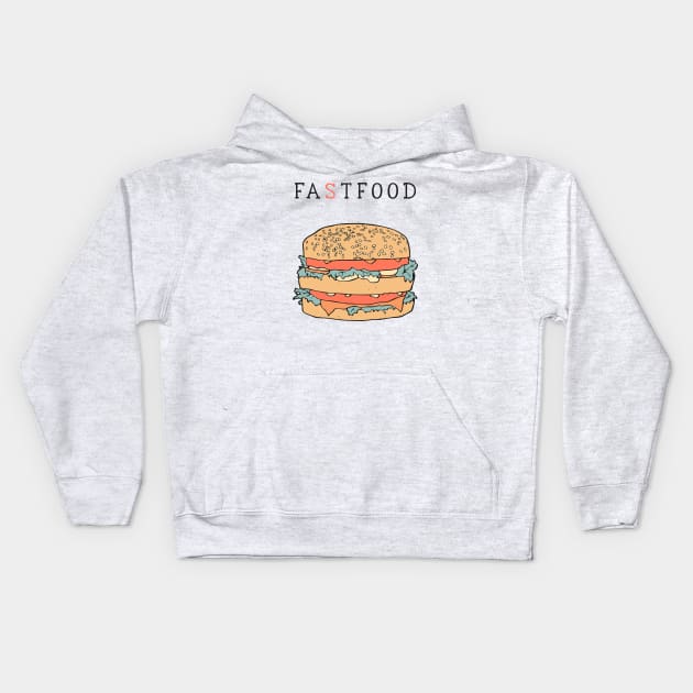 Fat Food Kids Hoodie by freshinkstain